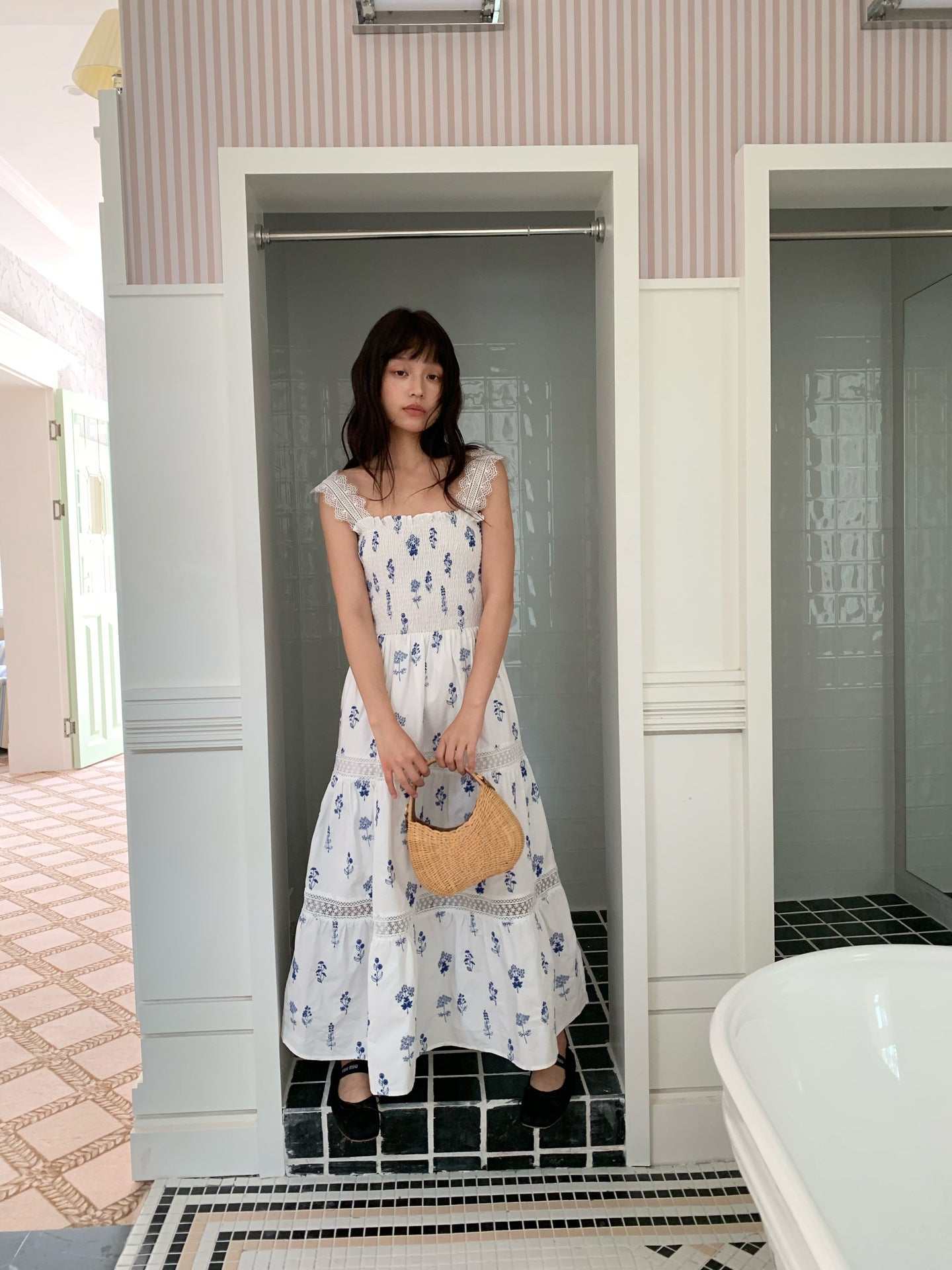 Floral Smocked Tiered Maxi Dress