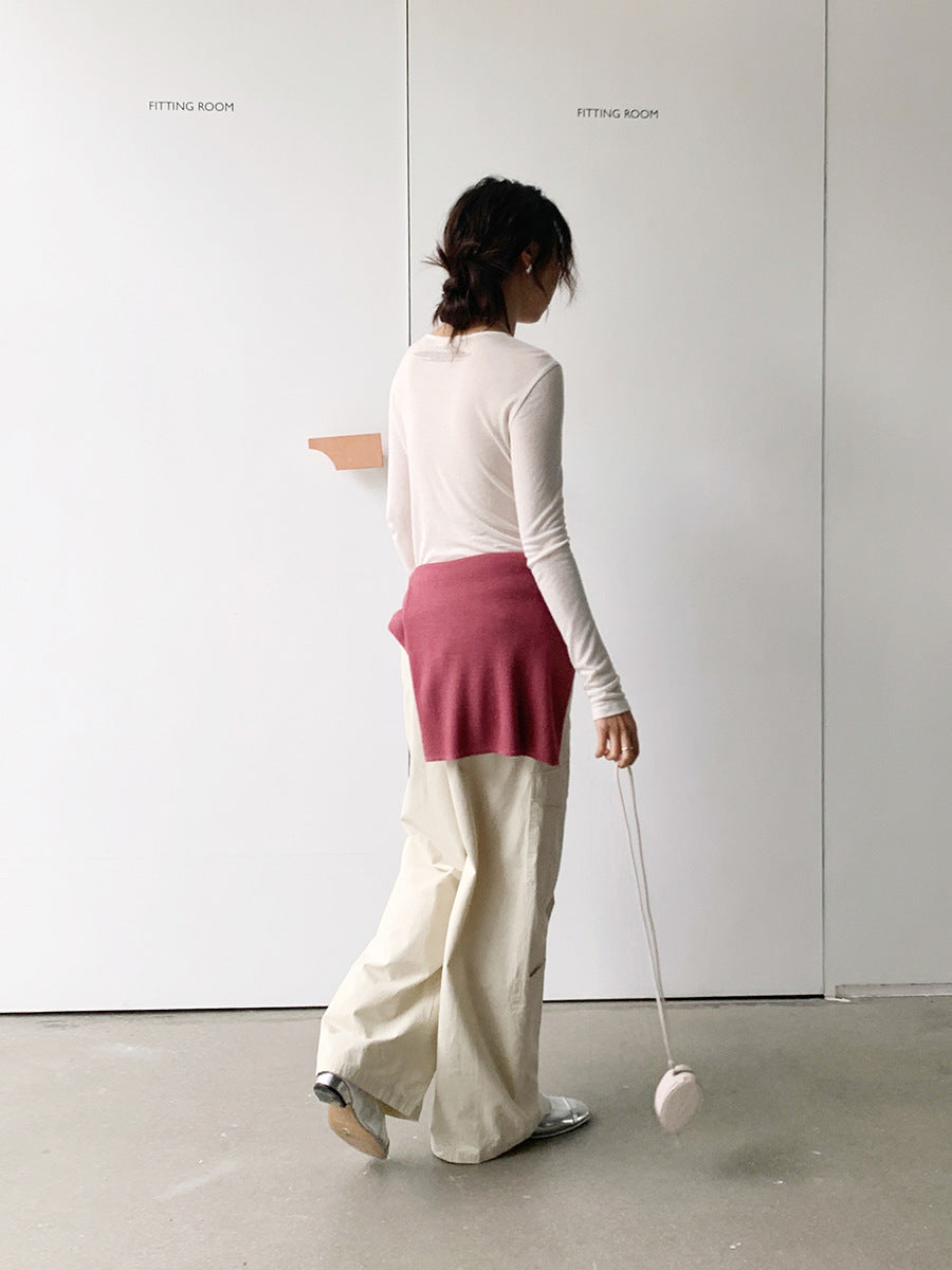 High Waist Utility Straight Leg Cargo Pants