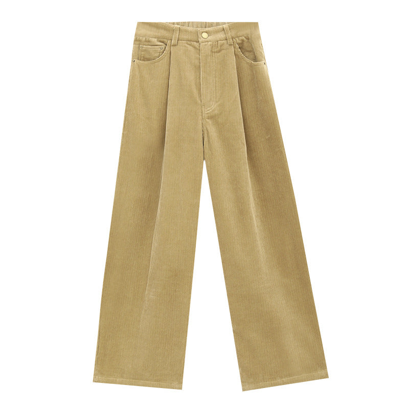 Corduroy Wide Leg Pleated Pants