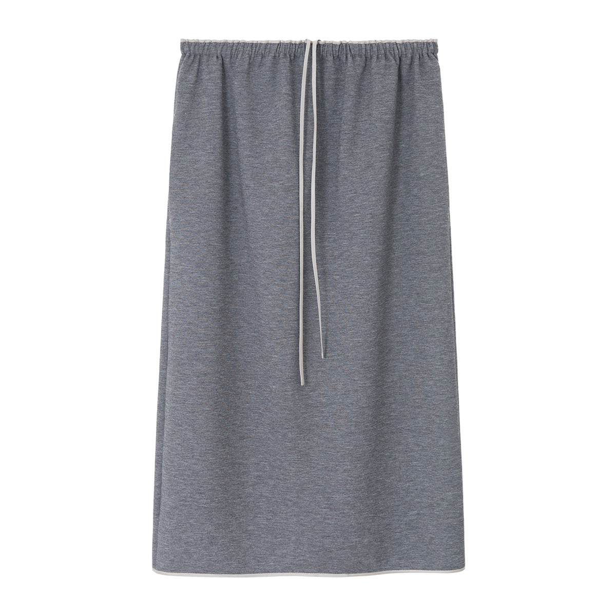 Drawstring Waist Straight Midi Skirt