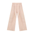 Elastic Drawstring Large Pocket Sporty Casual Pants