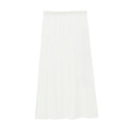 Soft Stretch Ruffled Elastic Waistband Midi Skirt