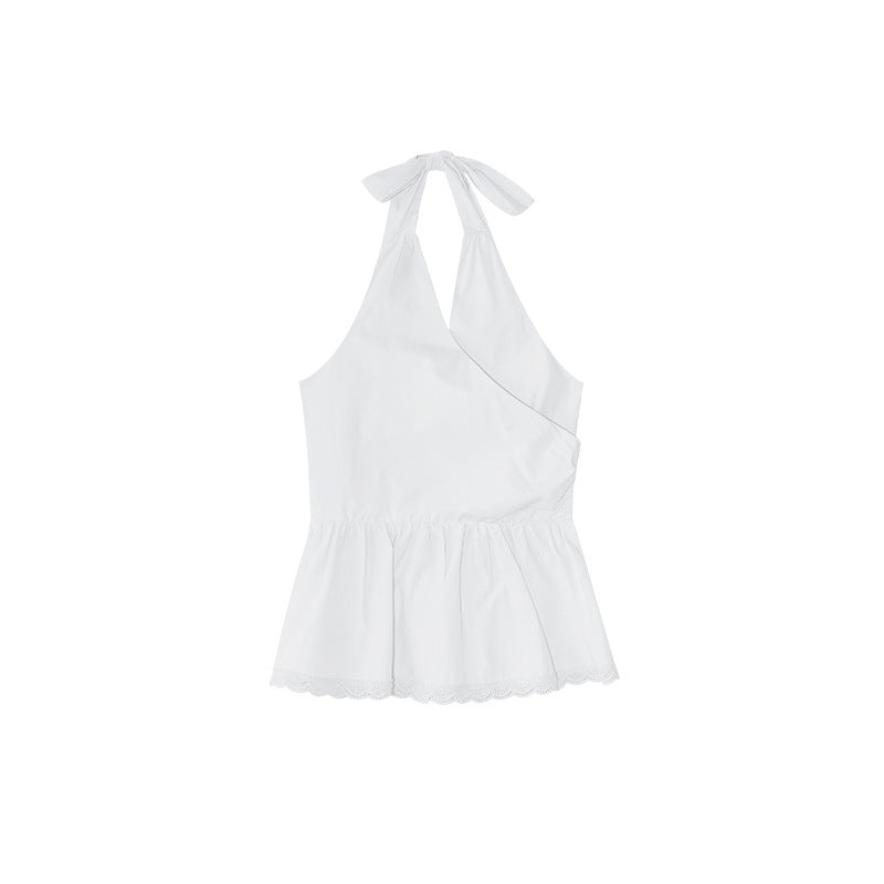 V-Neck Sleeveless Peplum Blouse
