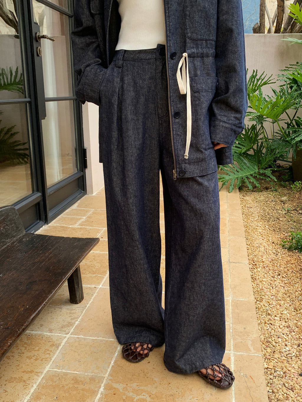Linen Straight-Leg Loose Pants
