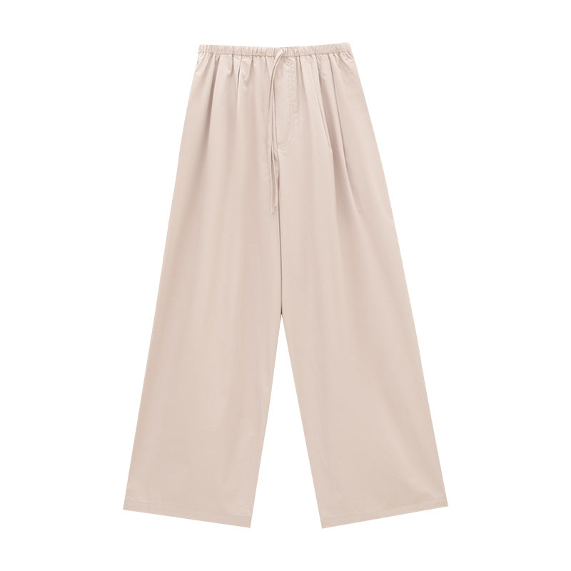 Relaxed Wide Leg Elastic Waist Pants