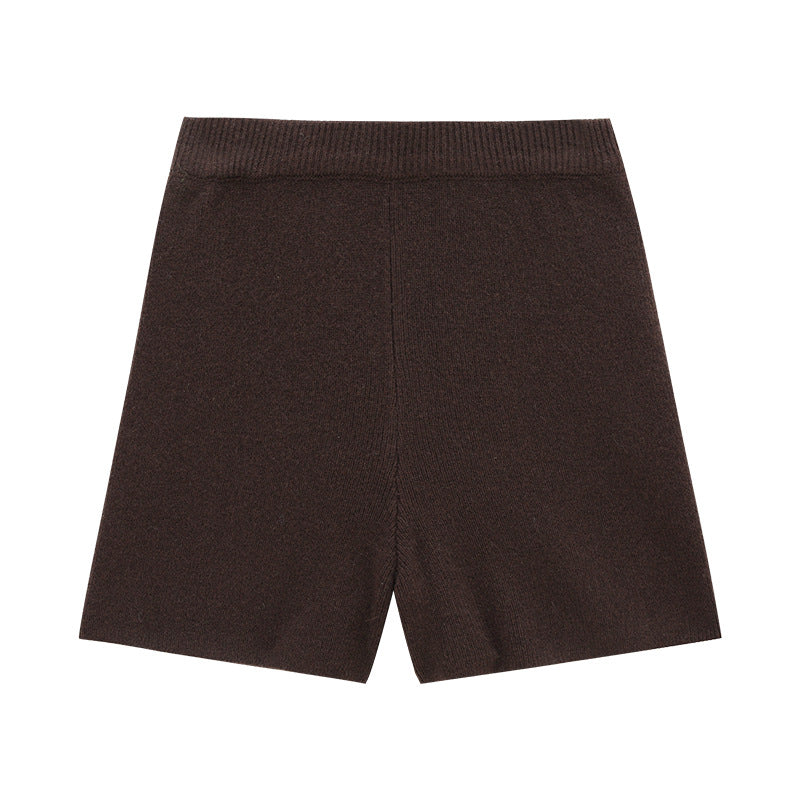 100% Wool High-Waisted Shorts