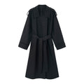 Double-Breasted Belted Relaxed Trench Coat