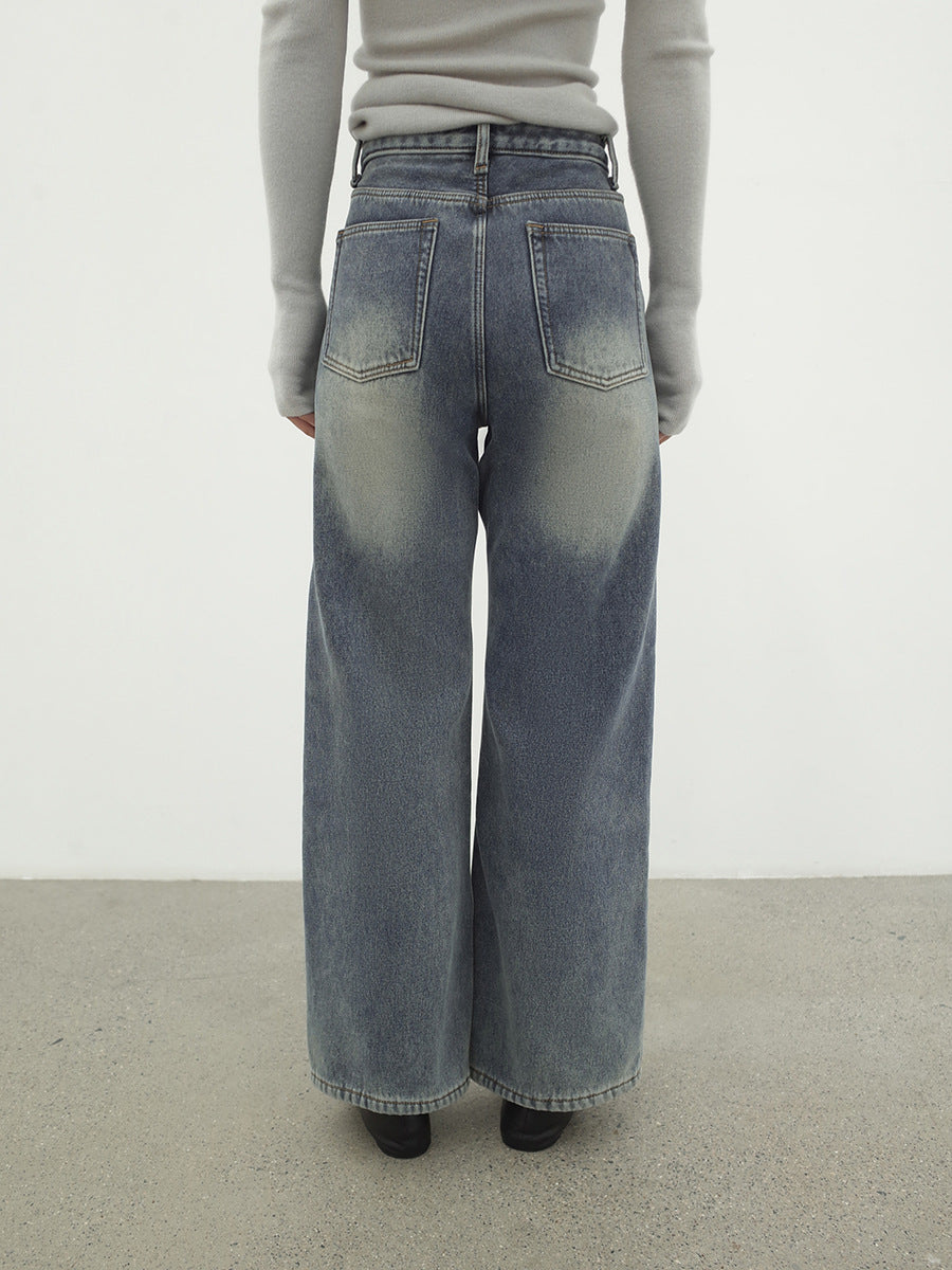 Washed High-Waist Supermodel Flared Jeans