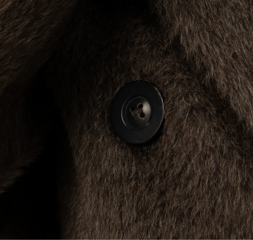 Merino Wool Fluffy Belted Long Coat