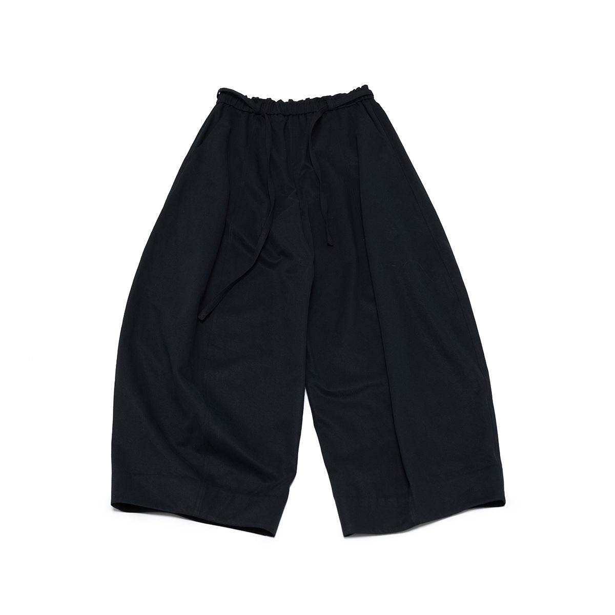 High-Waist Tie Relaxed Lantern Pants