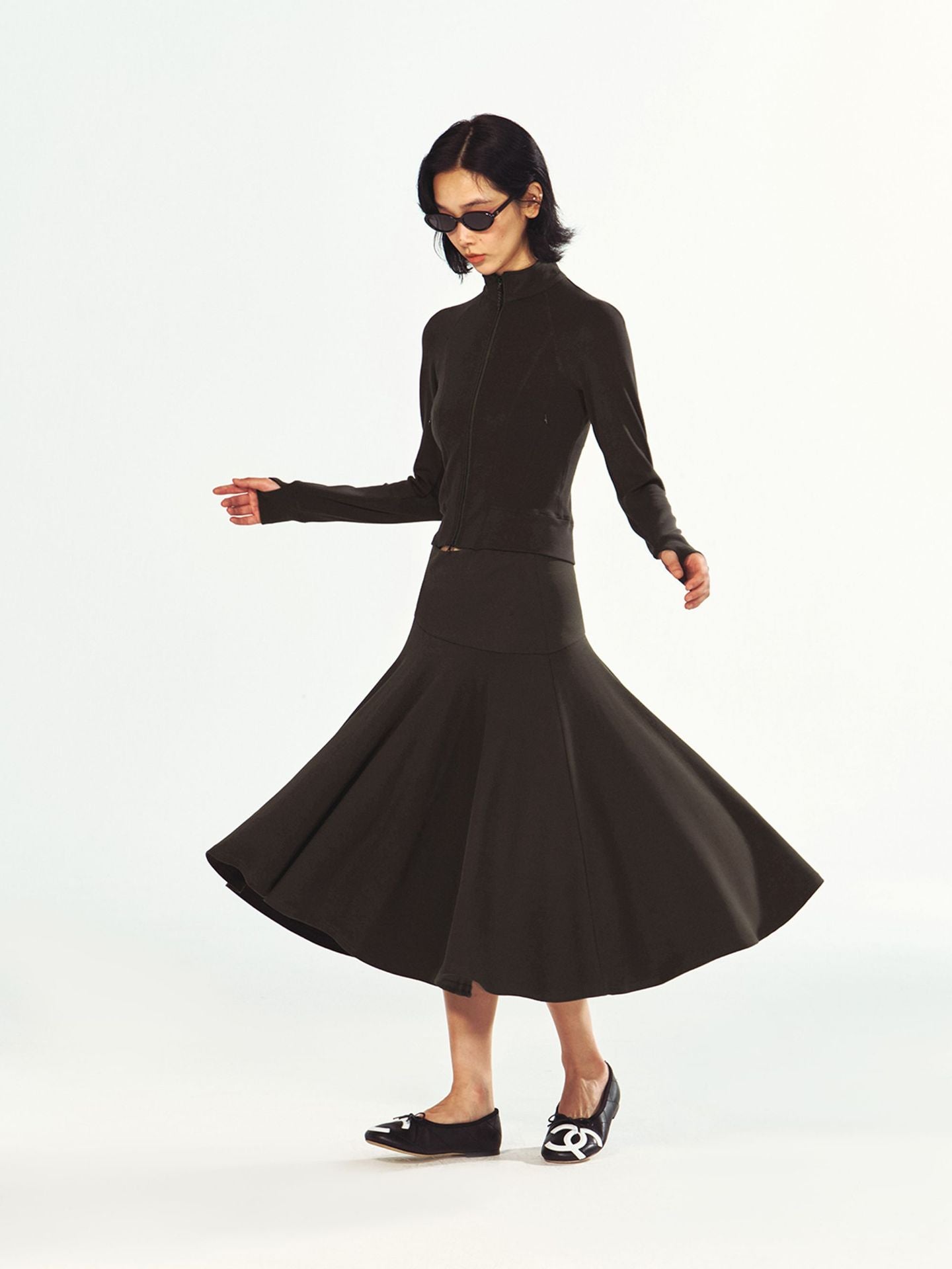 Stretchy Knitwear Casual Maxi Skirt
