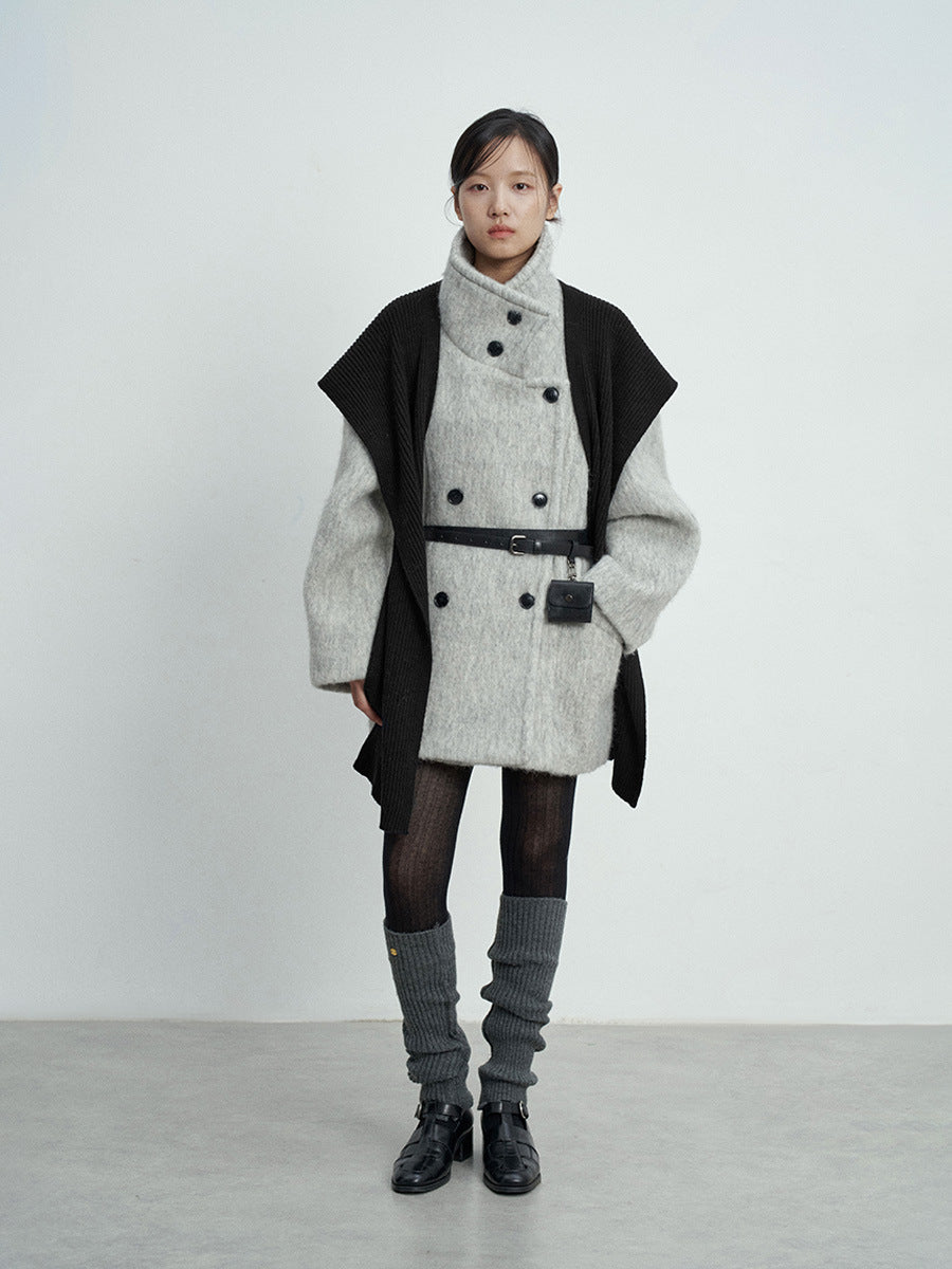 Double-Breasted Wool Coat