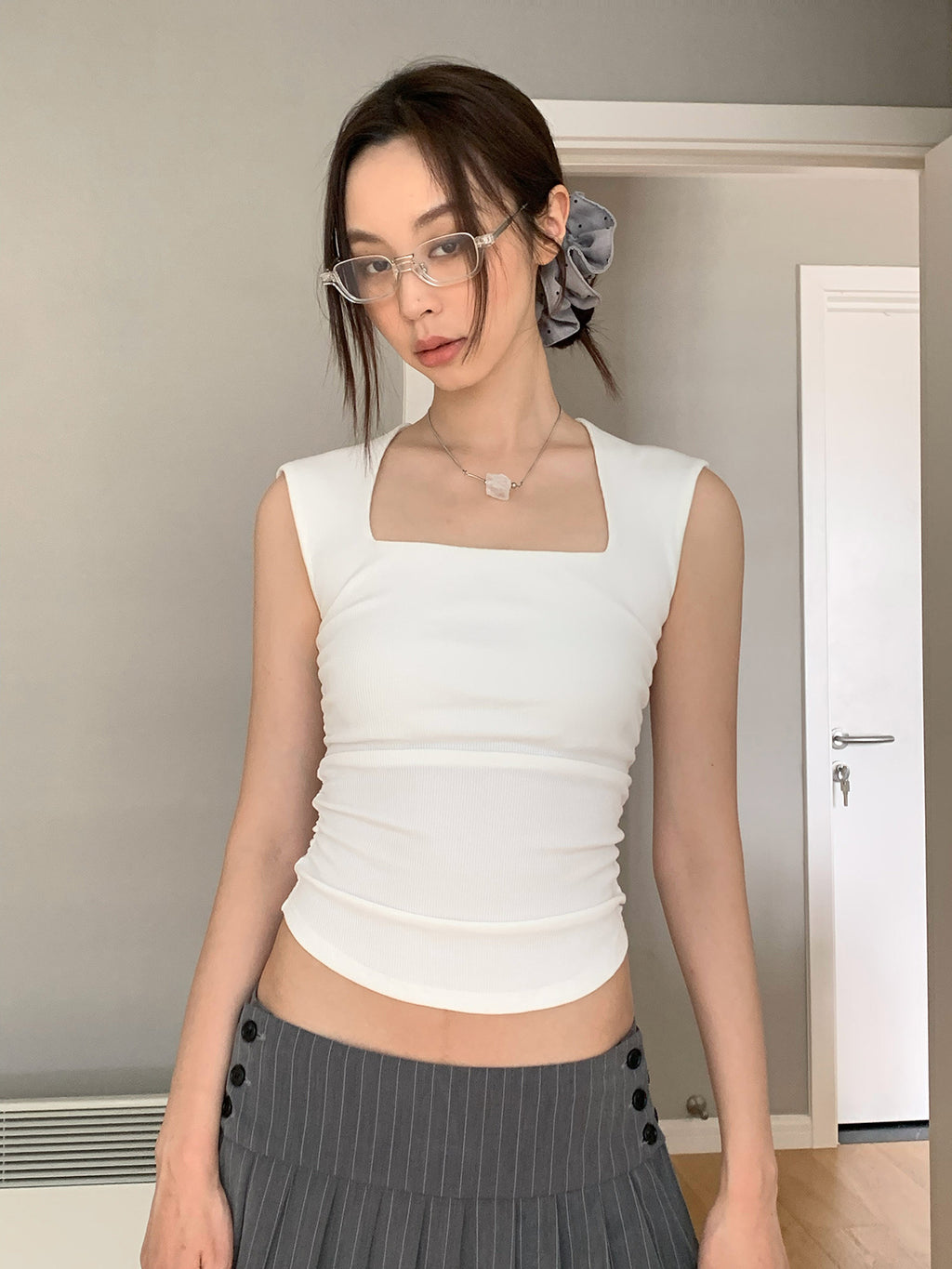 Square Neck Sleeveless Cami Top