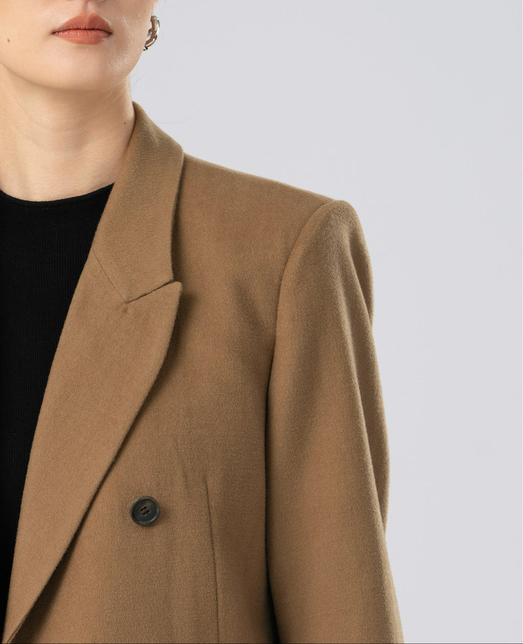 Single-Sided Lining Double-Breasted 50% Fine Wool Suit