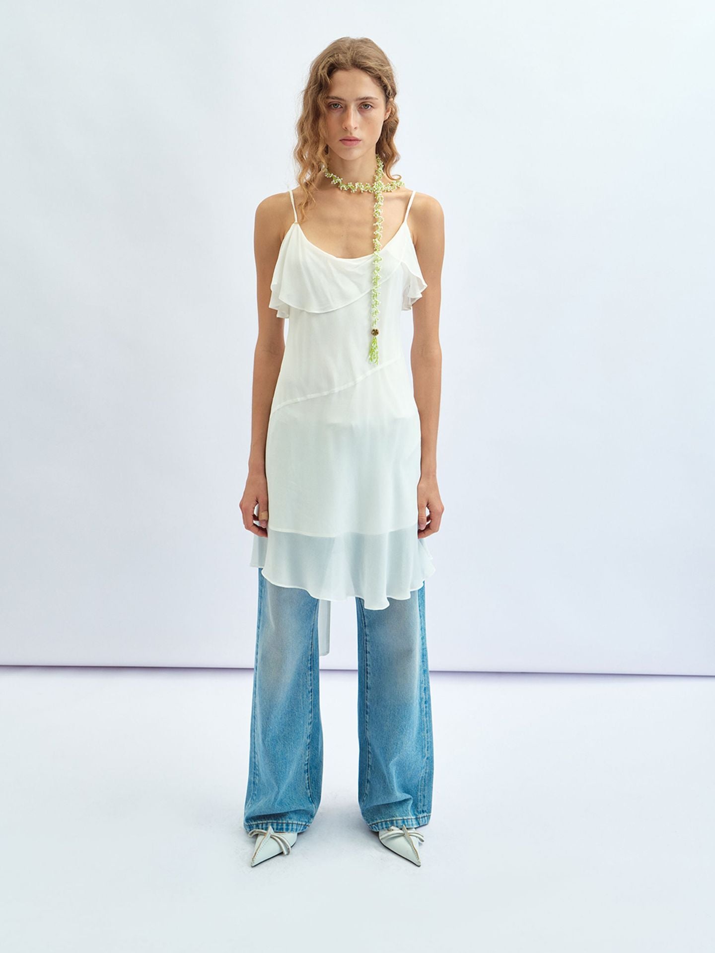 Double Crepe Slip Dress