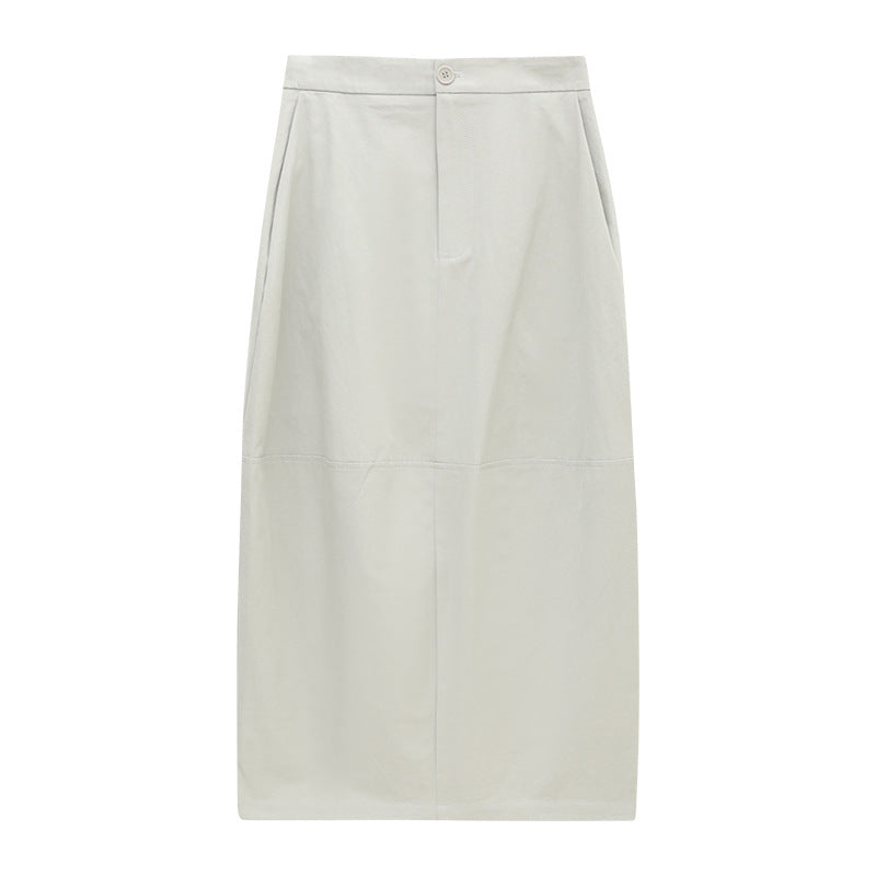 Solid Bubble Maxi Skirt
