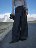 Wrap-Up Casual Loose Wide-Leg Pants