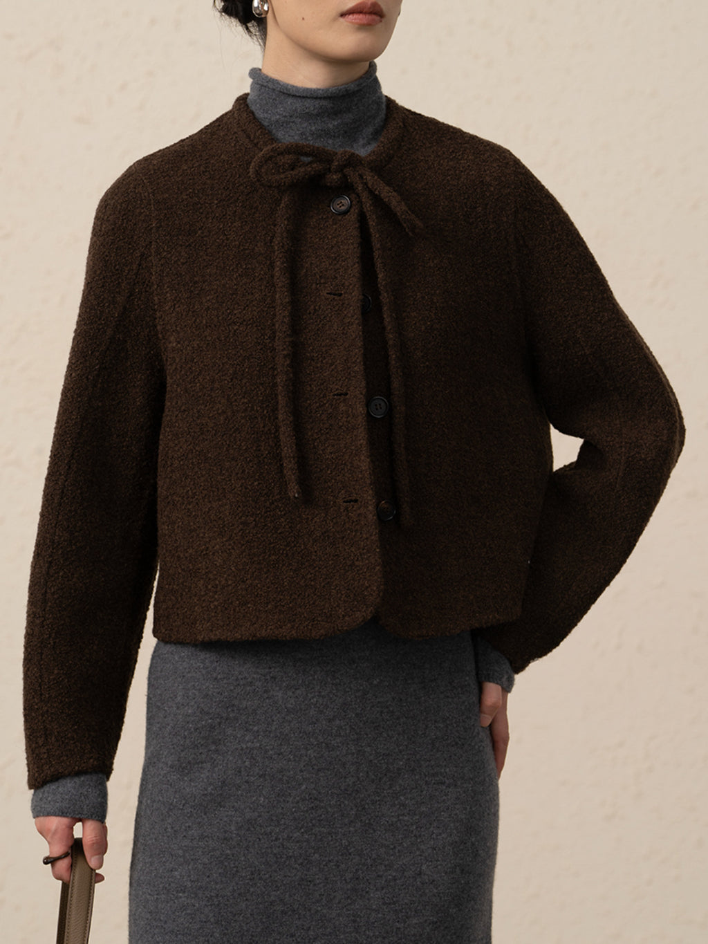 Alpaca Wool Camel Hair Short Jacket