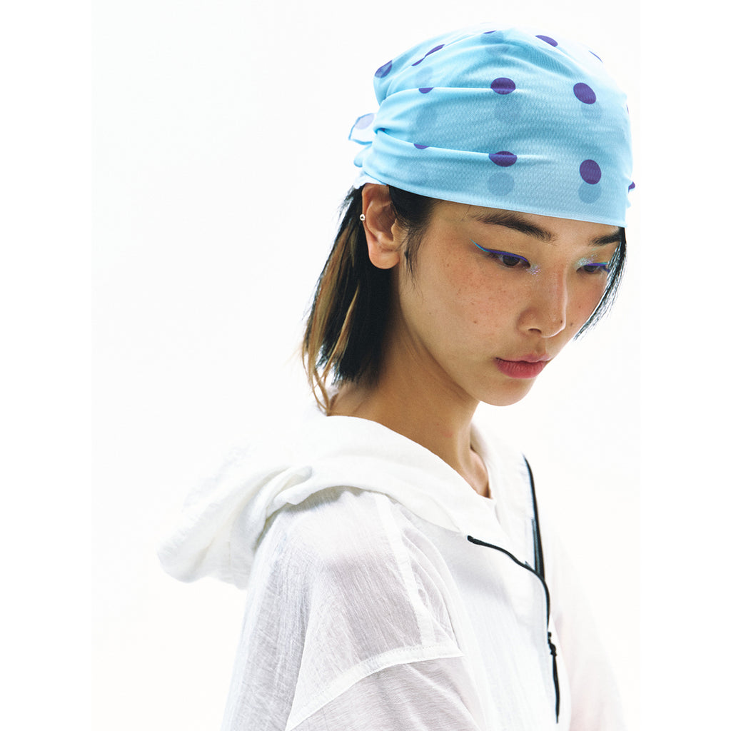 Polka Dot Mesh Unisex Headscarf Accessory