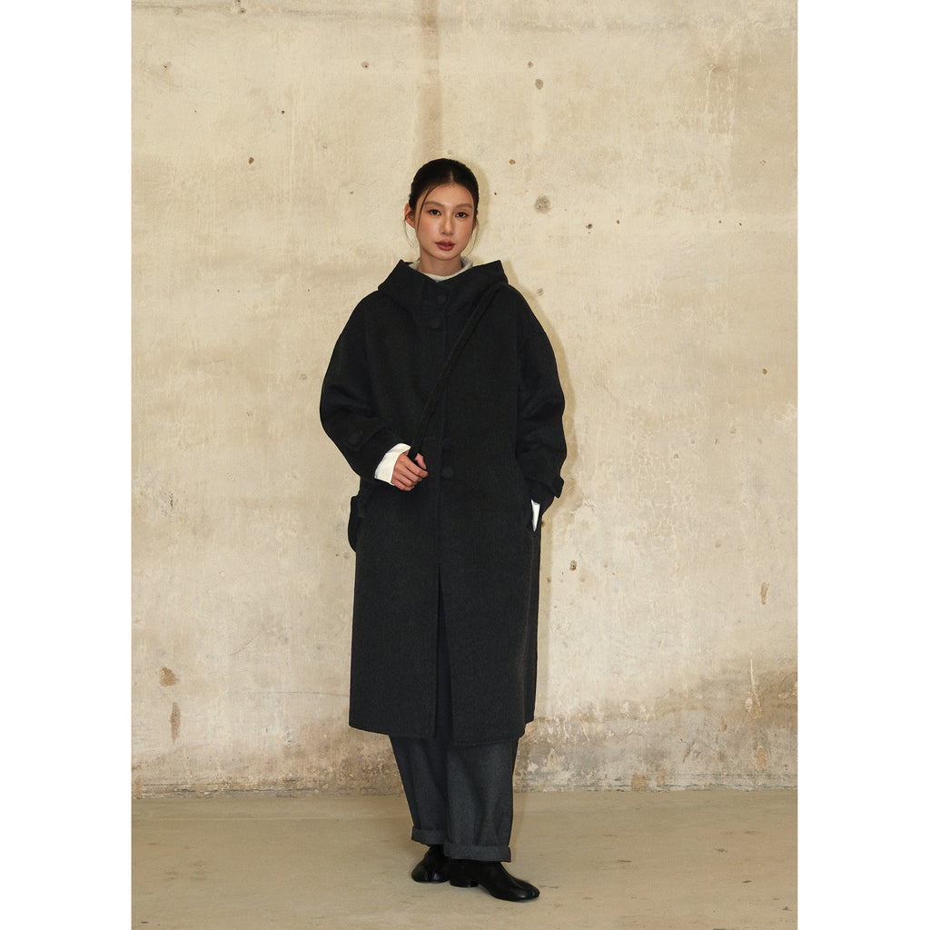 Long Wool Double-Sided Cashmere Coat