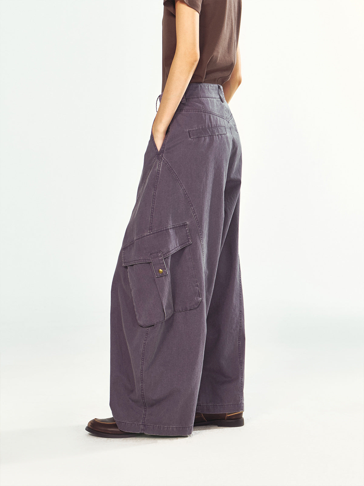 Washed Workwear Casual Very Baggy Cargo Pants
