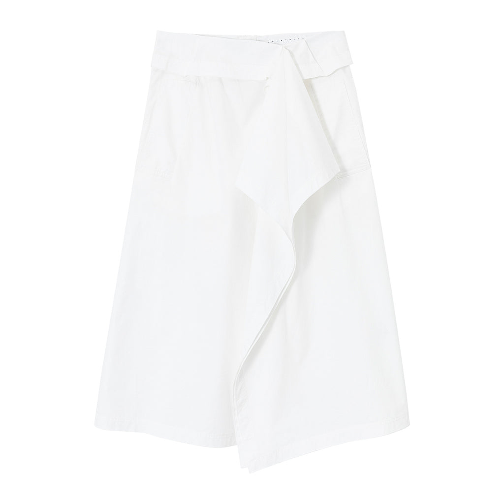 Asymmetric Wrap Midi Skirt