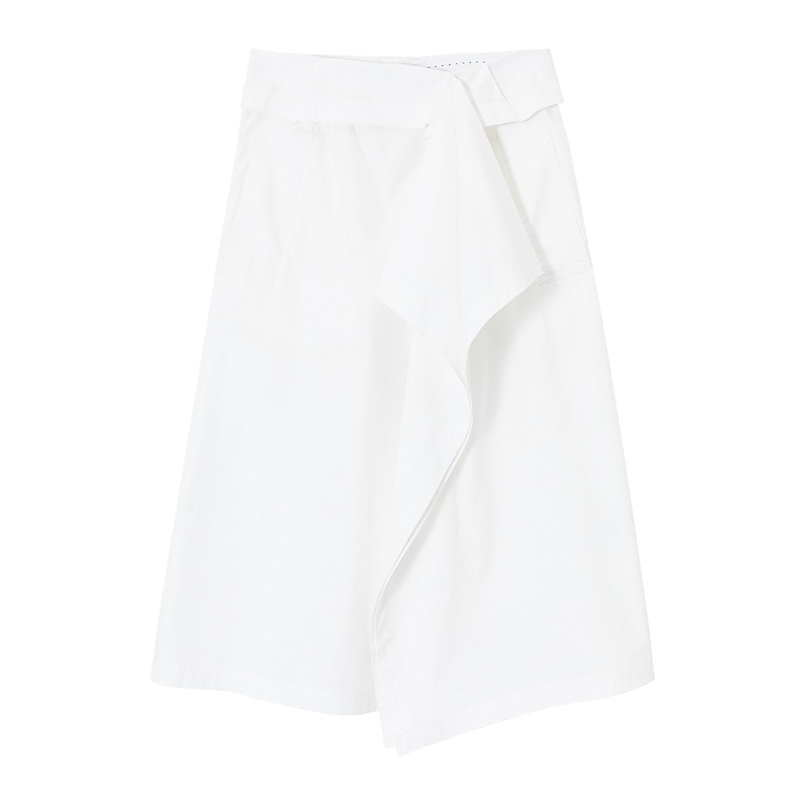 Asymmetric Wrap Midi Skirt
