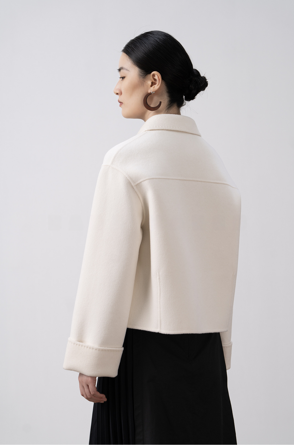 Double-sided Cashmere & Wool Short Coat