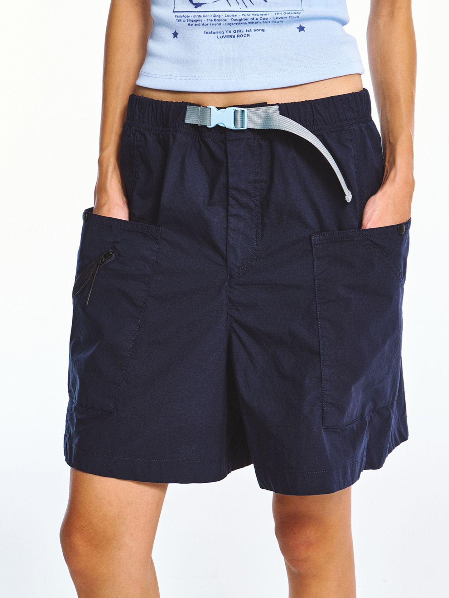 Lightweight Sporty Casual Versatile Elastic Waist Work Shorts