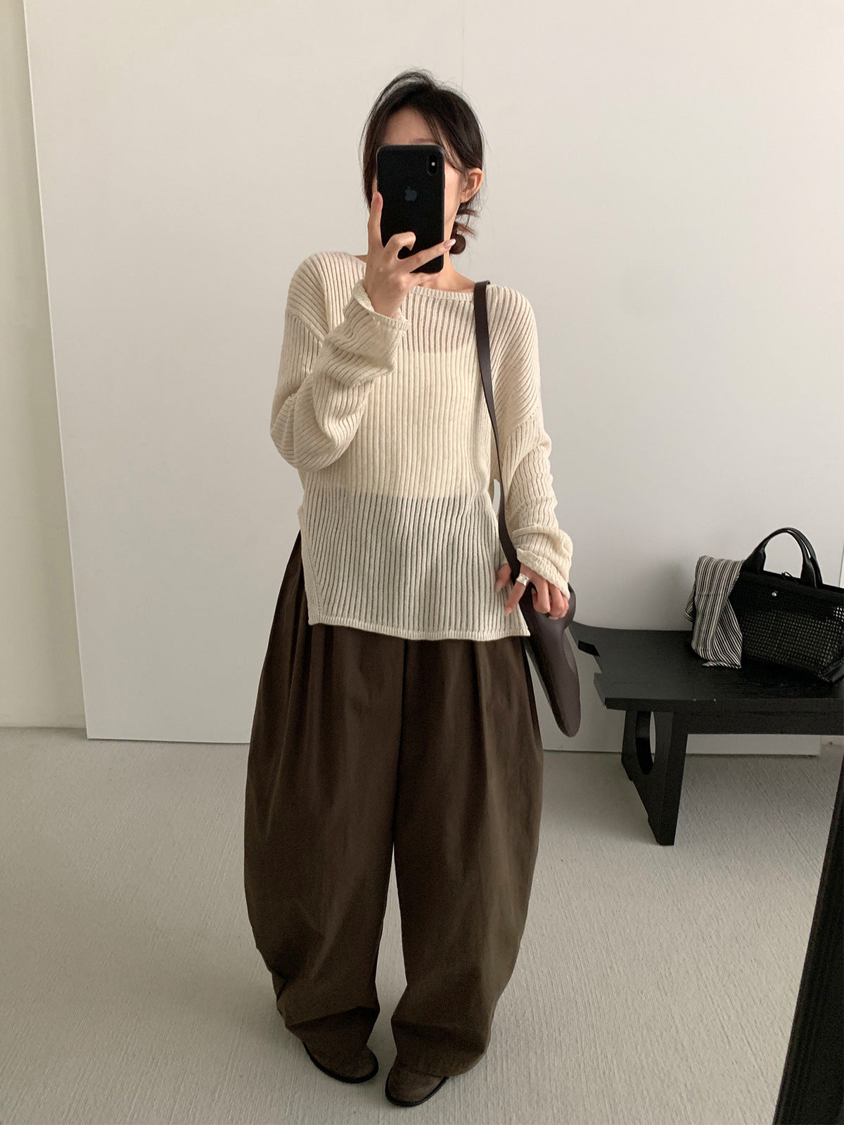 Low Waist Parachute Bubble Casual Pants