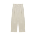 Soft Tailored Wide-Leg Pleated Trousers