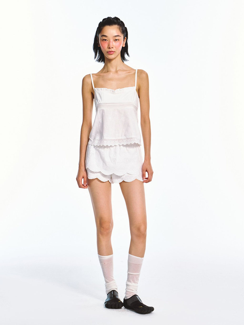 Linen-cotton Beautiful Vintage Style Embroidered Camisole Top