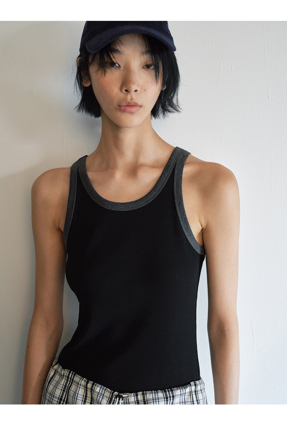 Layered Color-Blocking Casual Tank Top