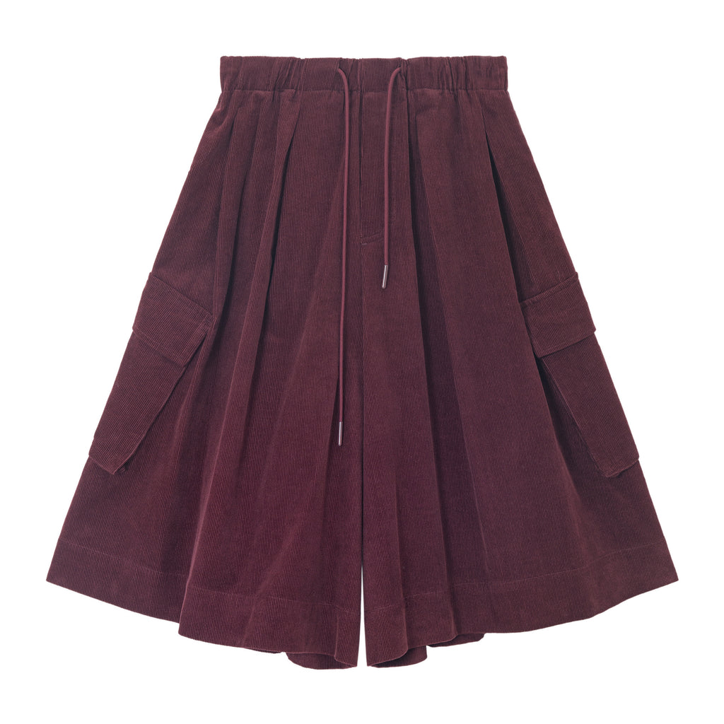 Corduroy Workwear Fit Comfortable Midi Skirt Pants