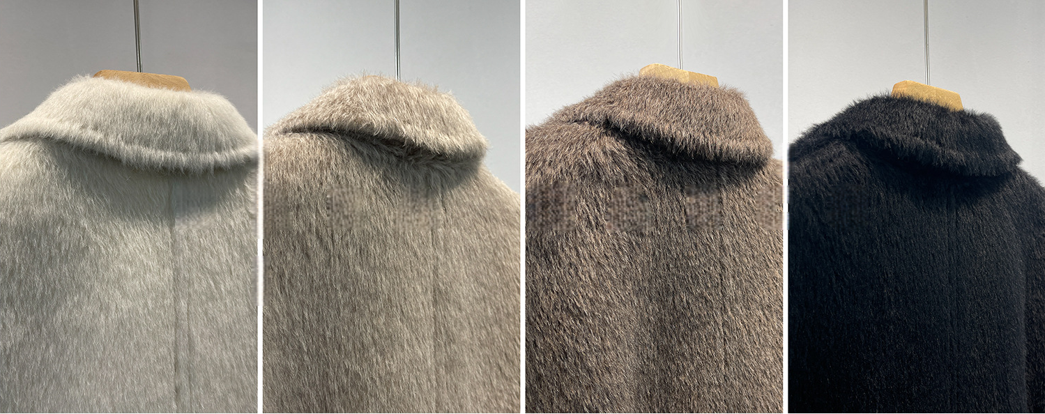 Merino Wool Fluffy Belted Long Coat
