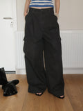 Cargo wide-leg High-waisted Long Pants