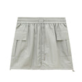 Drawstring Nylon Short Skirt