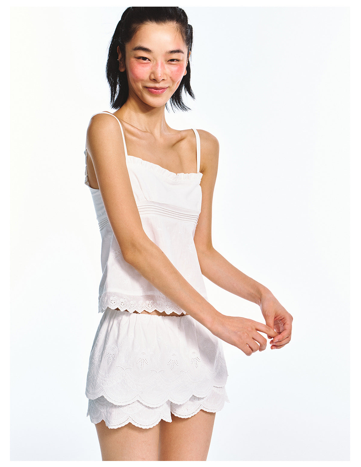 Linen-cotton Beautiful Vintage Style Embroidered Camisole Top