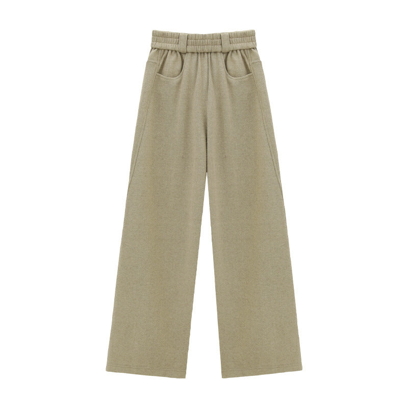 High-Rise Straight-Leg Wool Pants