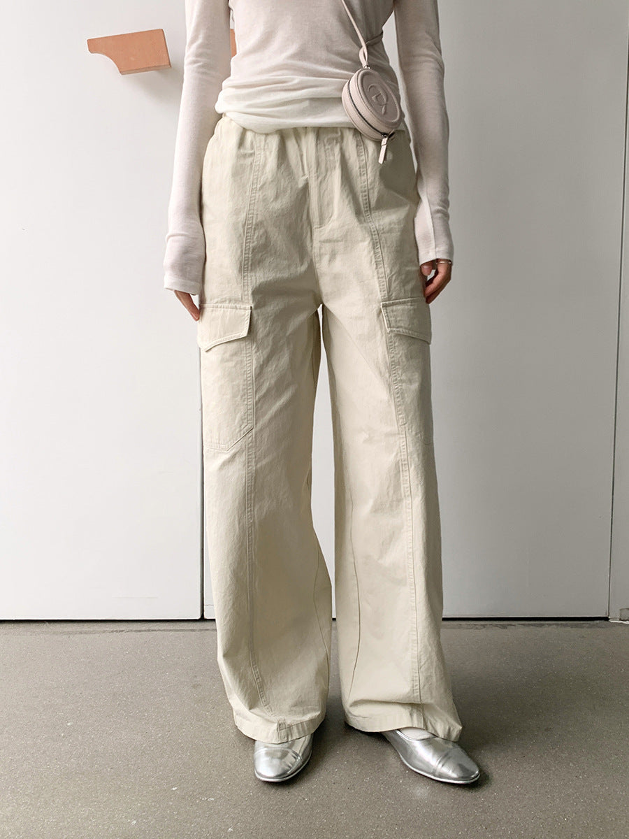 High Waist Utility Straight Leg Cargo Pants