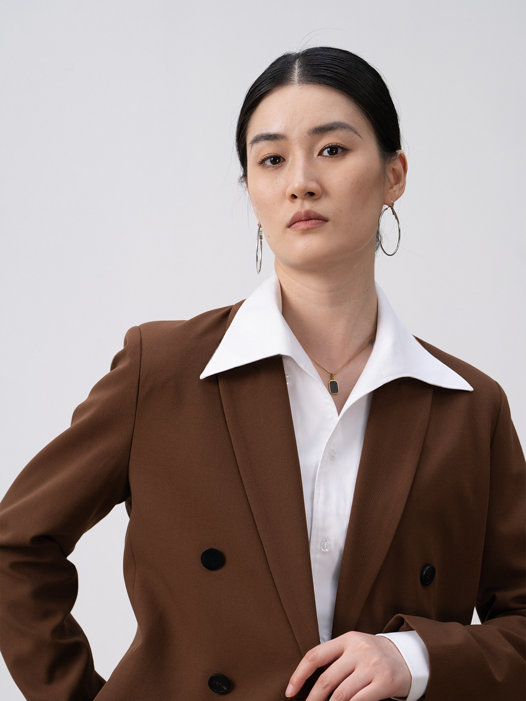 Premium Double-breasted Flared Collar Blazer
