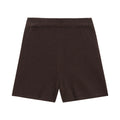 High-Waisted Slim Fit Woolen Shorts