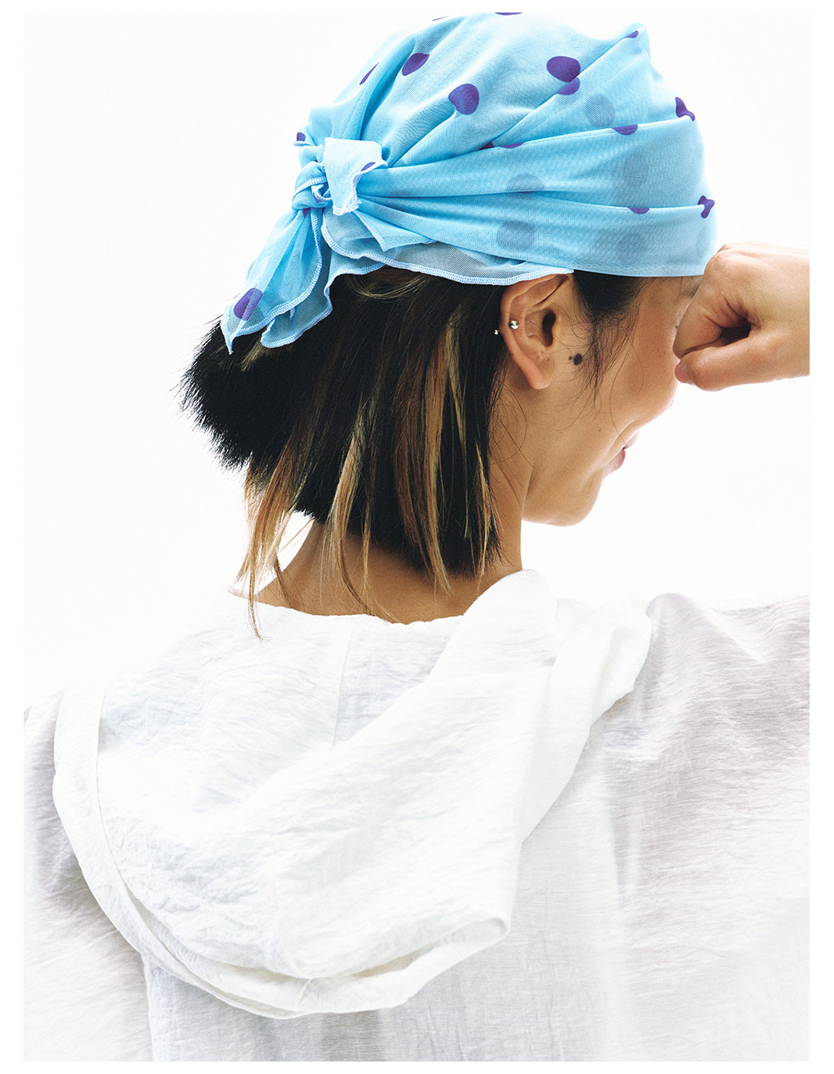 Polka Dot Mesh Unisex Headscarf Accessory