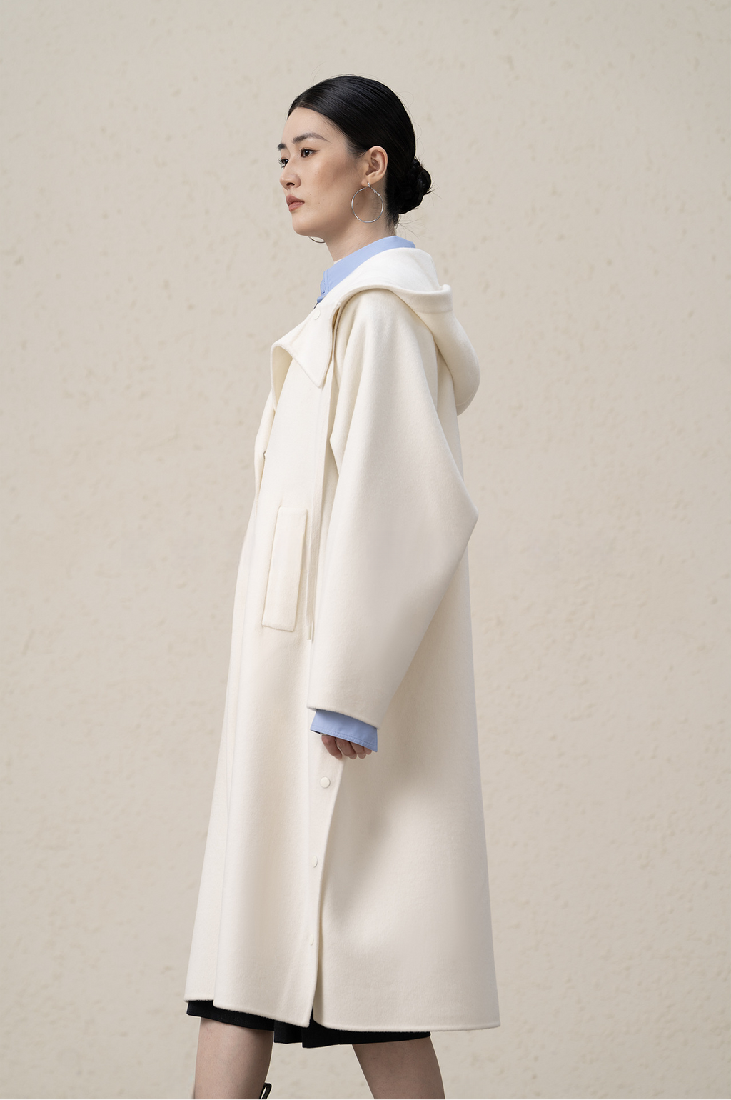 Merino Wool Cashmere Long Coat
