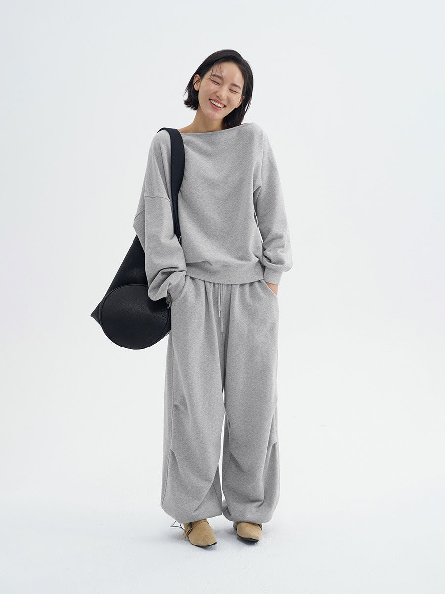 Super Baggy Elastic Hem Wide-Leg Sweatpants