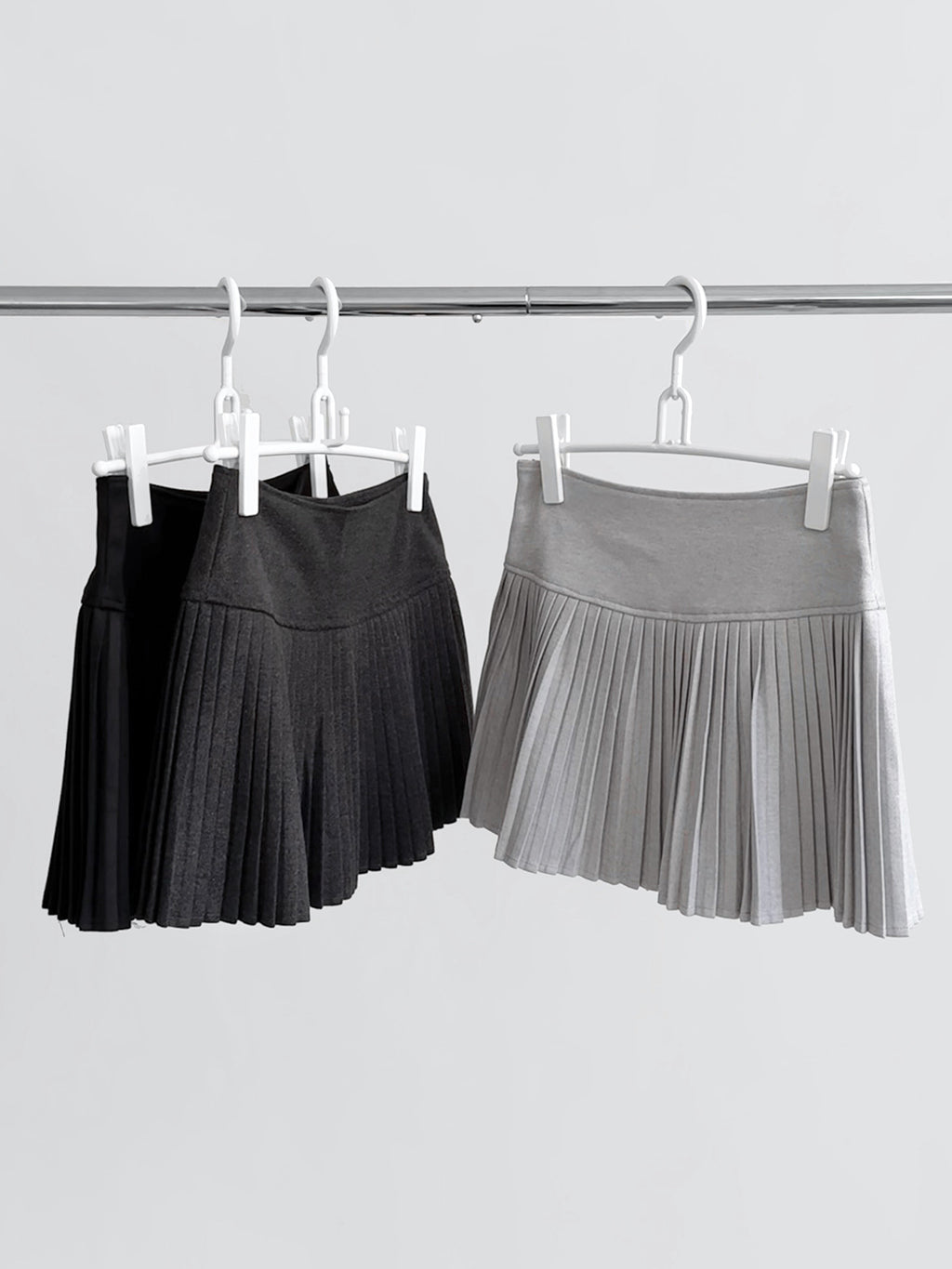 Woolen Thick Pleated Versatile A-line Mini Skirt