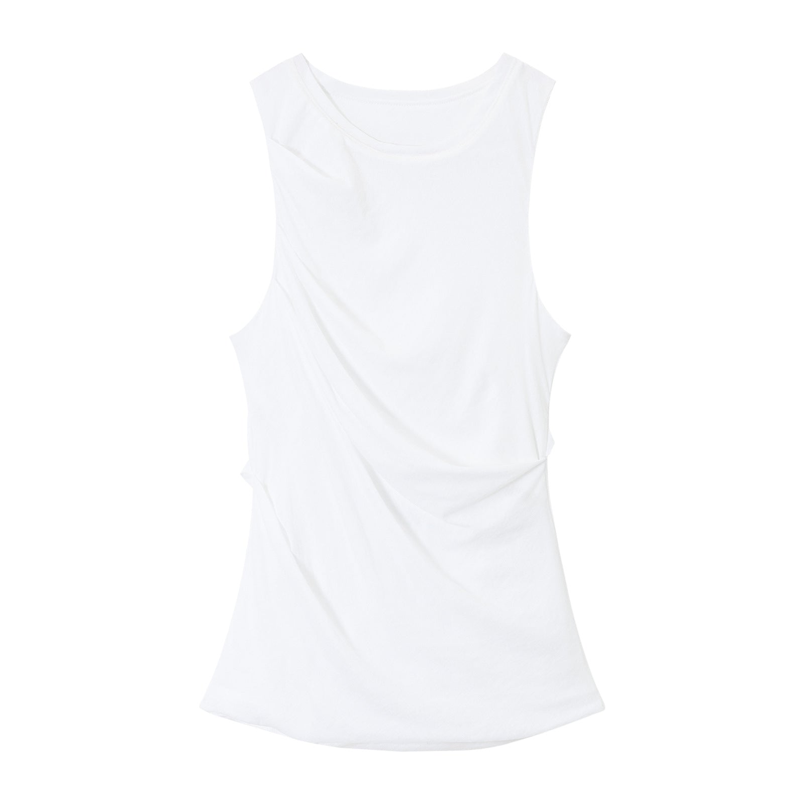 Asymmetrical Pleated Tank Top