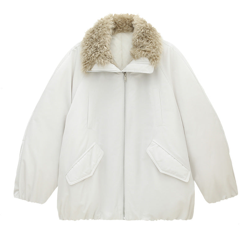 Duck Down Fur Collar Parka Coat