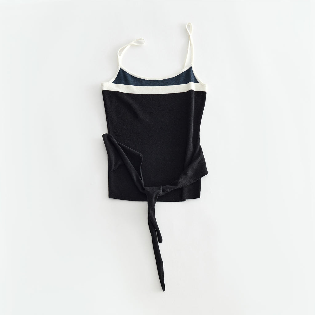 Comfortable Color-Block Slim Sleeveless Casual Wool Knit Camisole Top