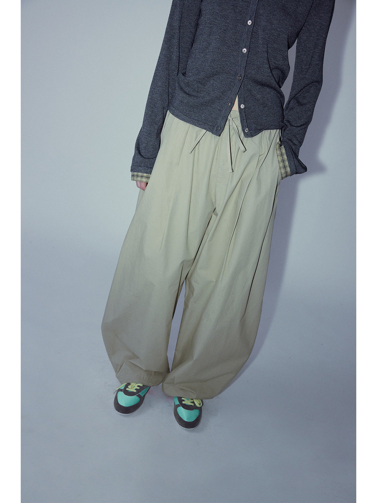 Drawstring Parachute Pants